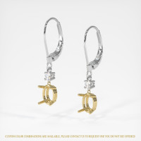 14K Yellow & White Accent Stones Earring Setting Video