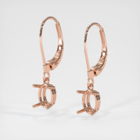 14K Rose Gold Drops Earring Setting Image