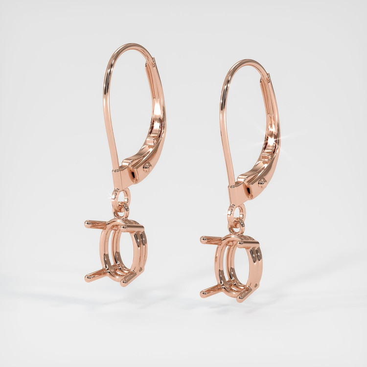 14K Rose Gold Drops Earring Setting