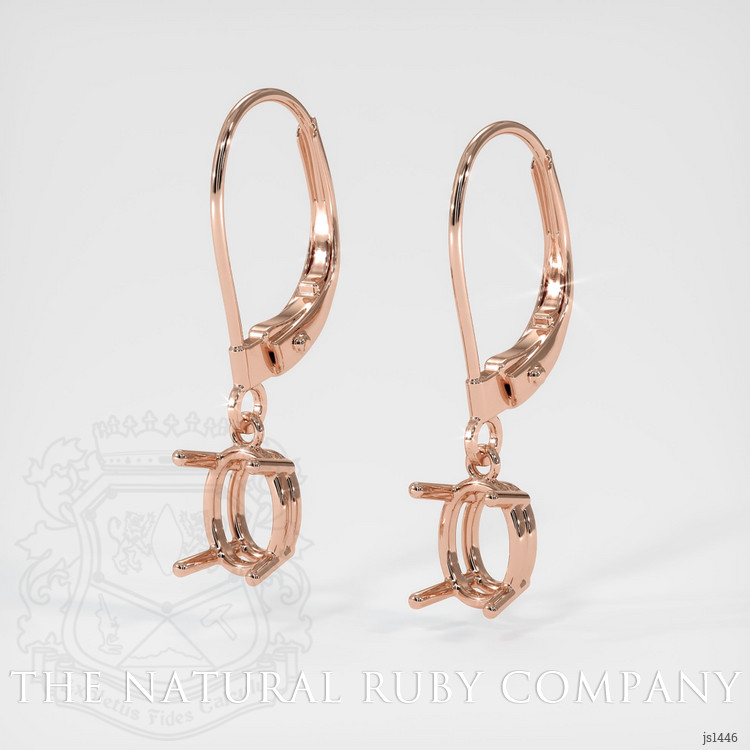 14K Rose Gold Drops Earring Setting