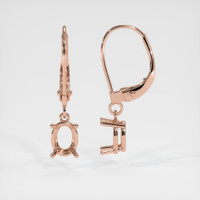14K Rose Gold Drops Earring Setting Image