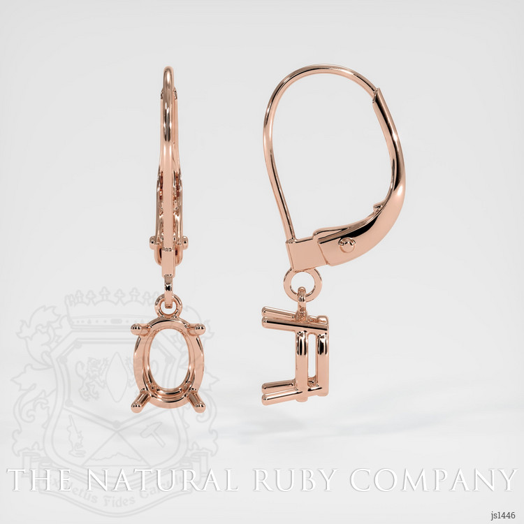 14K Rose Gold Drops Earring Setting