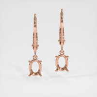 14K Rose Gold Drops Earring Setting Image