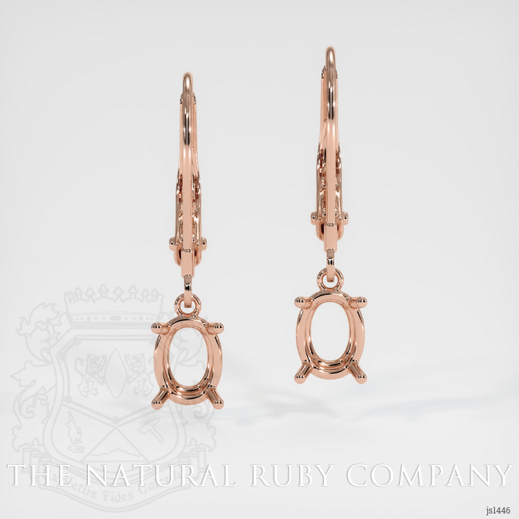 14K Rose Gold Drops Earring Setting