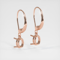 14K Rose Gold Drops Earring Setting Image
