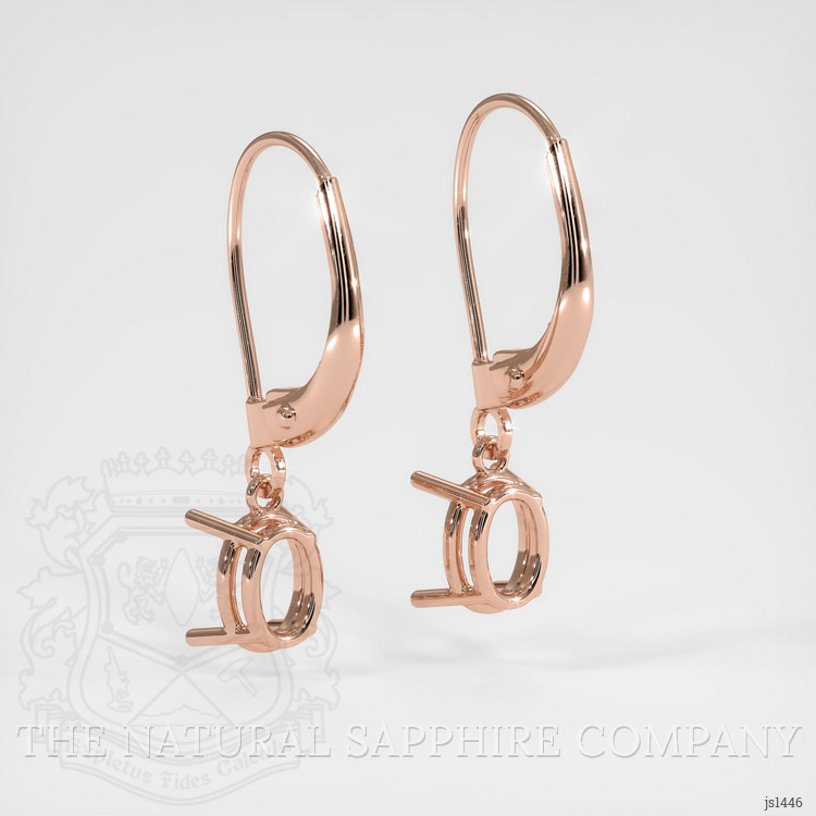 14K Rose Gold Drops Earring Setting