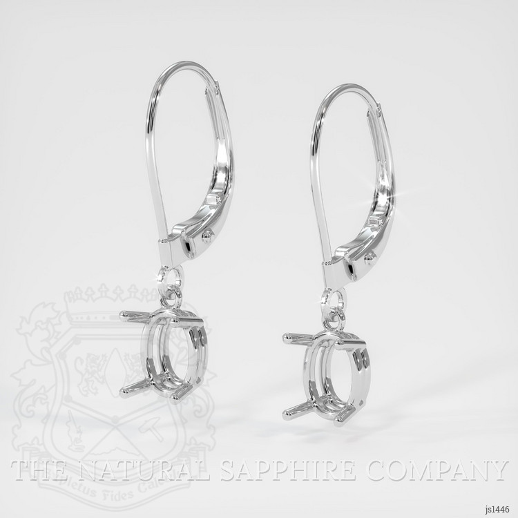 14K White Gold Drops Earring Setting