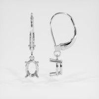 14K White Gold Drops Earring Setting Image