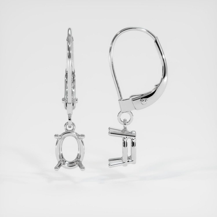 14K White Gold Drops Earring Setting