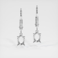14K White Gold Drops Earring Setting Image