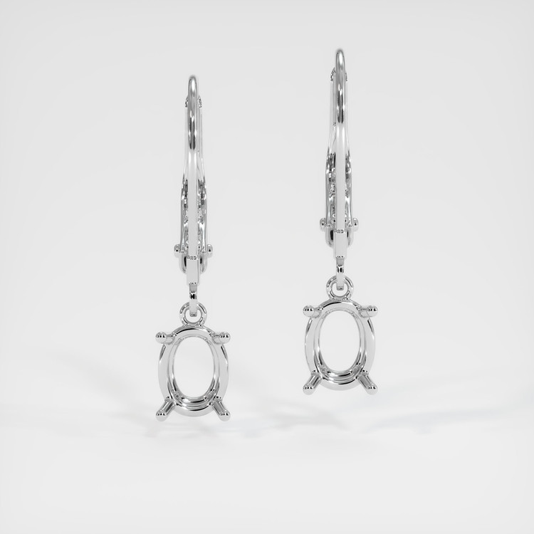 14K White Gold Drops Earring Setting