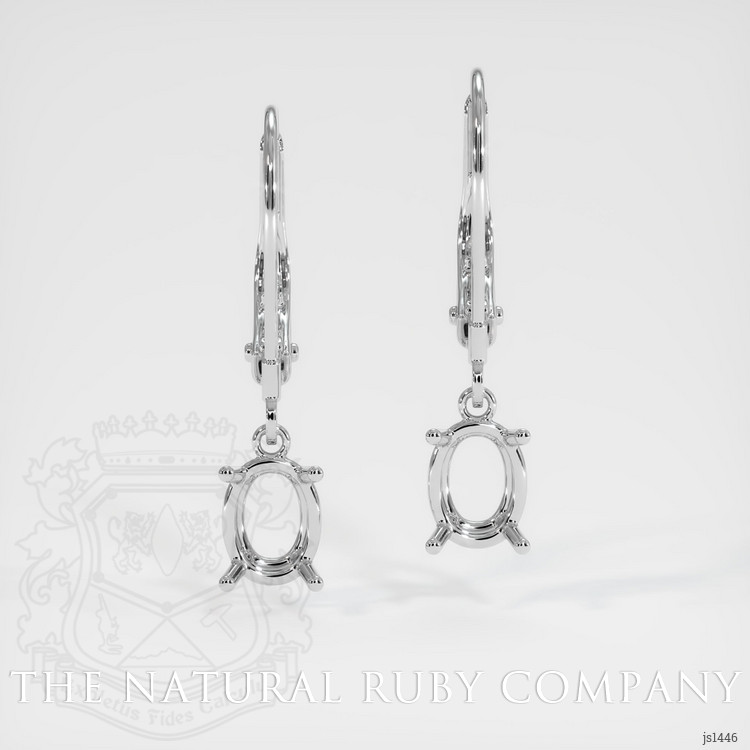 14K White Gold Drops Earring Setting