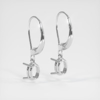 14K White Gold Drops Earring Setting Image