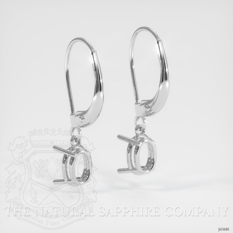 14K White Gold Drops Earring Setting