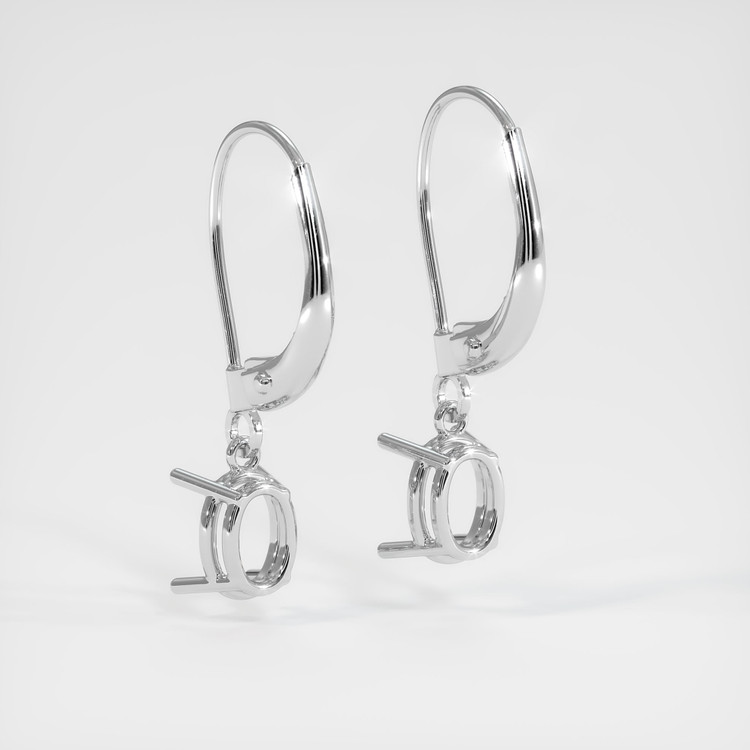 14K White Gold Drops Earring Setting