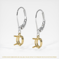 14K Yellow & White Drops Earring Setting Video