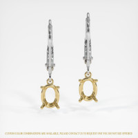 14K Yellow & White Drops Earring Setting Image