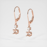 14K Rose Gold Accent Stones Earring Setting Video