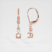 14K Rose Gold Accent Stones Earring Setting Image