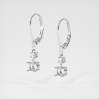 14K White Gold Accent Stones Earring Setting Video