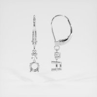 14K White Gold Accent Stones Earring Setting Image