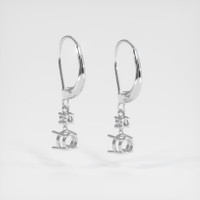 14K White Gold Accent Stones Earring Setting Image