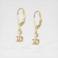 14K Yellow Gold Accent Stones Earring Setting Video