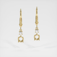 14K Yellow Gold Accent Stones Earring Setting Image