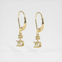 14K Yellow Gold Accent Stones Earring Setting Image