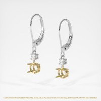 14K Yellow & White Accent Stones Earring Setting Video