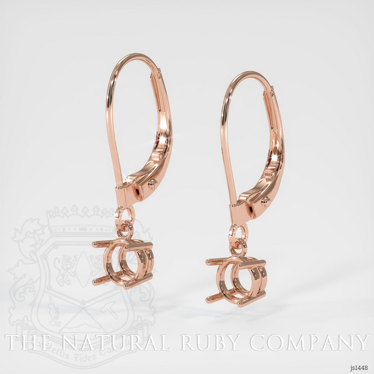 14K Rose Gold Drops Earring Setting