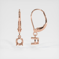 14K Rose Gold Drops Earring Setting Image