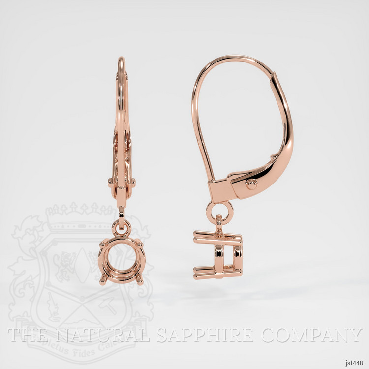 14K Rose Gold Drops Earring Setting
