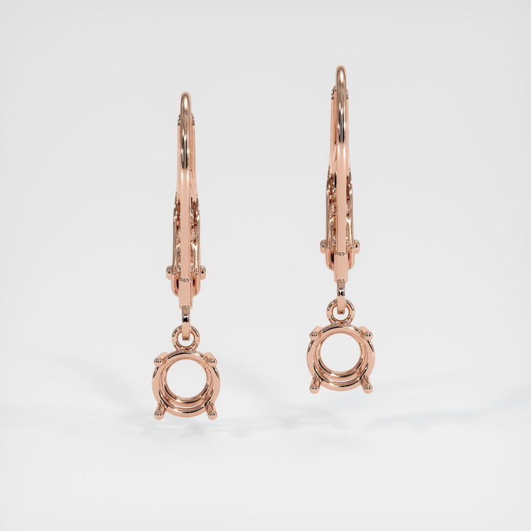 14K Rose Gold Drops Earring Setting