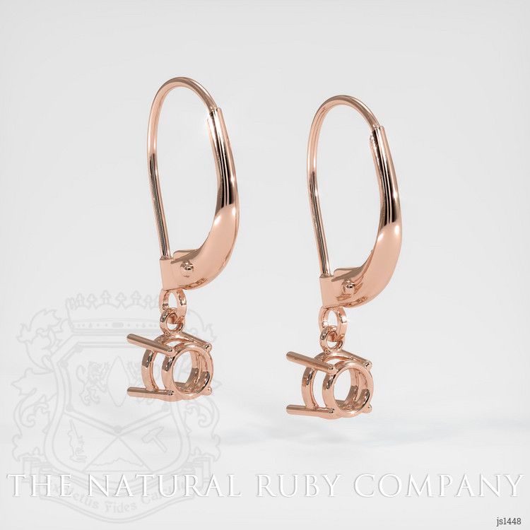 14K Rose Gold Drops Earring Setting