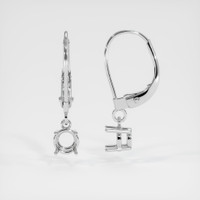 14K White Gold Drops Earring Setting Image