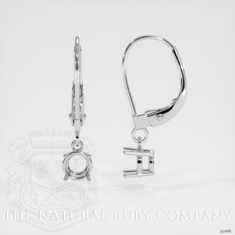 14K White Gold Drops Earring Setting