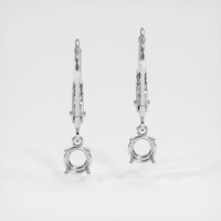 14K White Gold Drops Earring Setting Image