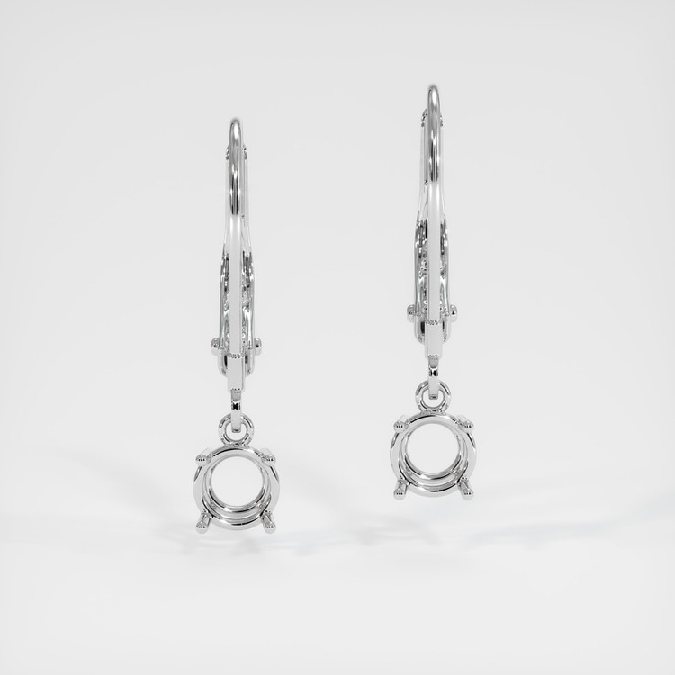 14K White Gold Drops Earring Setting