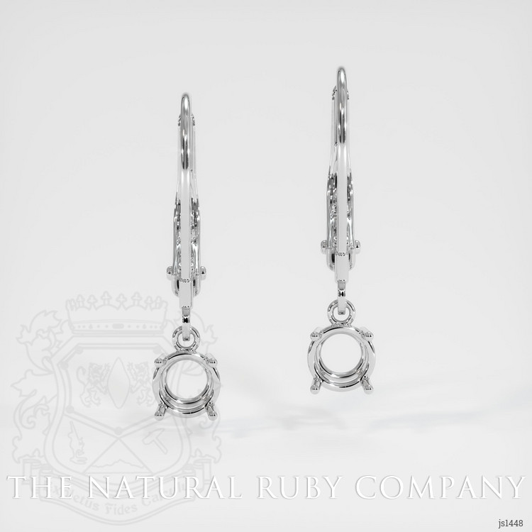 14K White Gold Drops Earring Setting