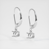 14K White Gold Drops Earring Setting Image