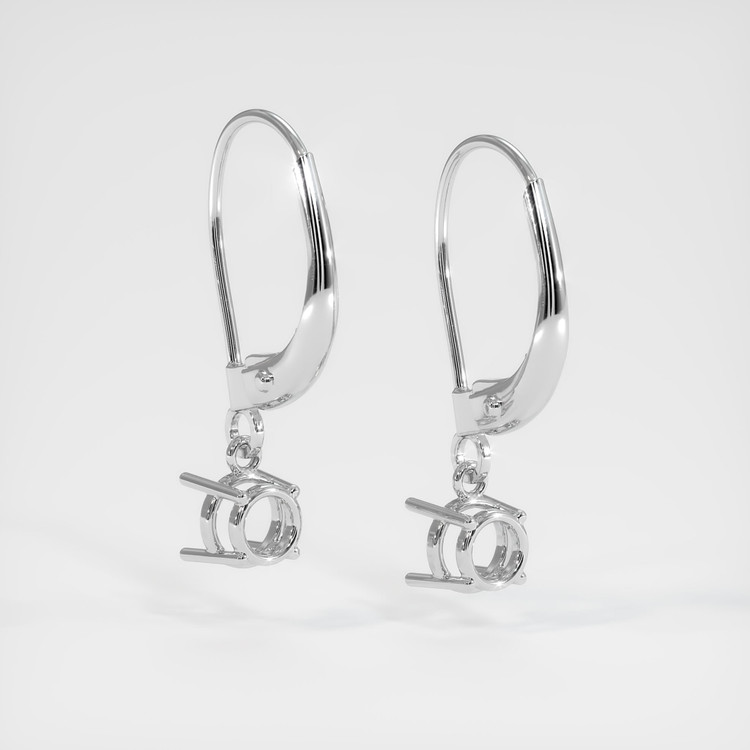 14K White Gold Drops Earring Setting