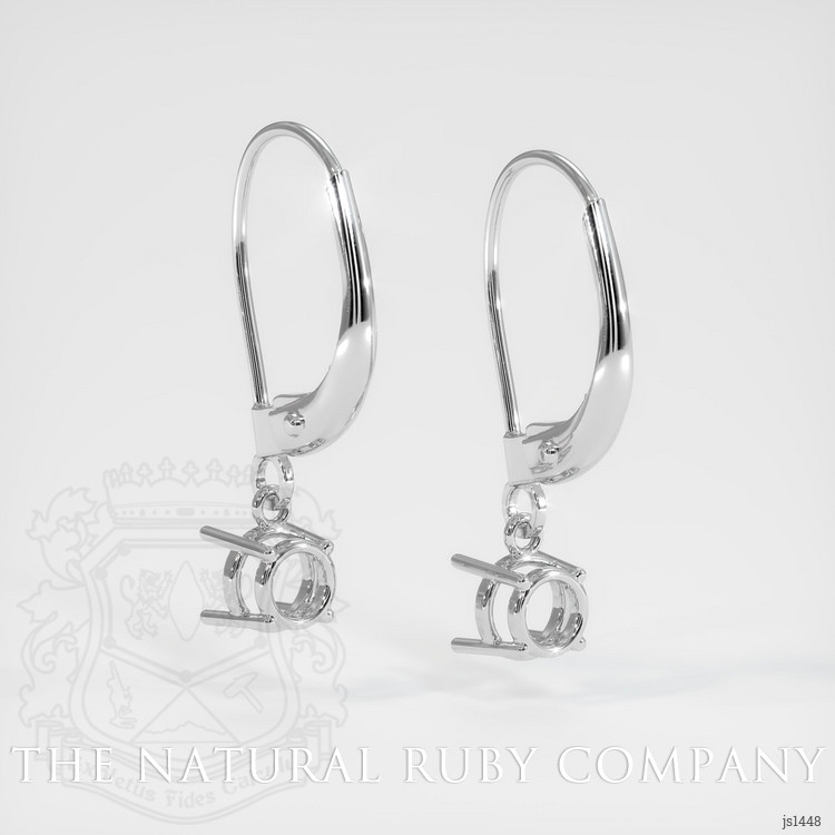 14K White Gold Drops Earring Setting