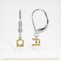 14K Yellow & White Drops Earring Setting Image