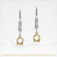 14K Yellow & White Drops Earring Setting Image