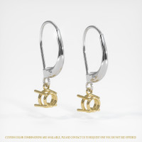 14K Yellow & White Drops Earring Setting Image