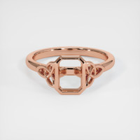 14K Rose Gold Bezel Ring Setting Image