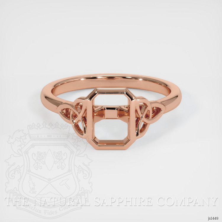 14K Rose Gold Bezel Ring Setting