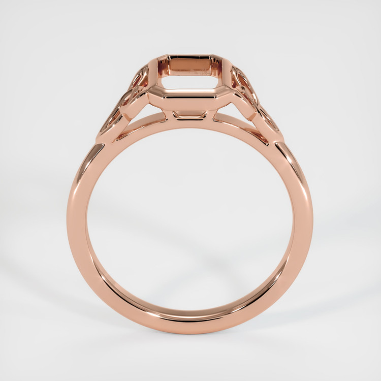 14K Rose Gold Bezel Ring Setting