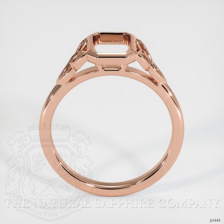 14K Rose Gold Bezel Ring Setting